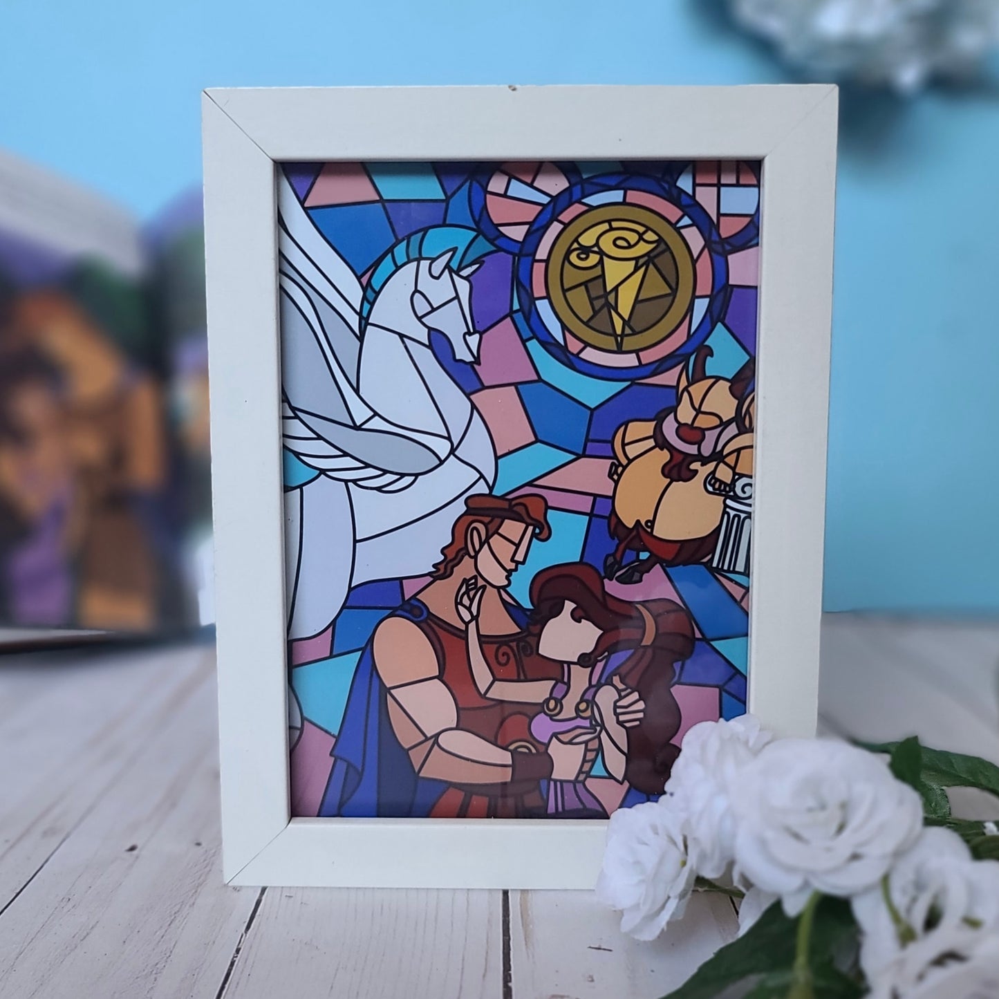 Damsel and God Stained Glass Print Collection