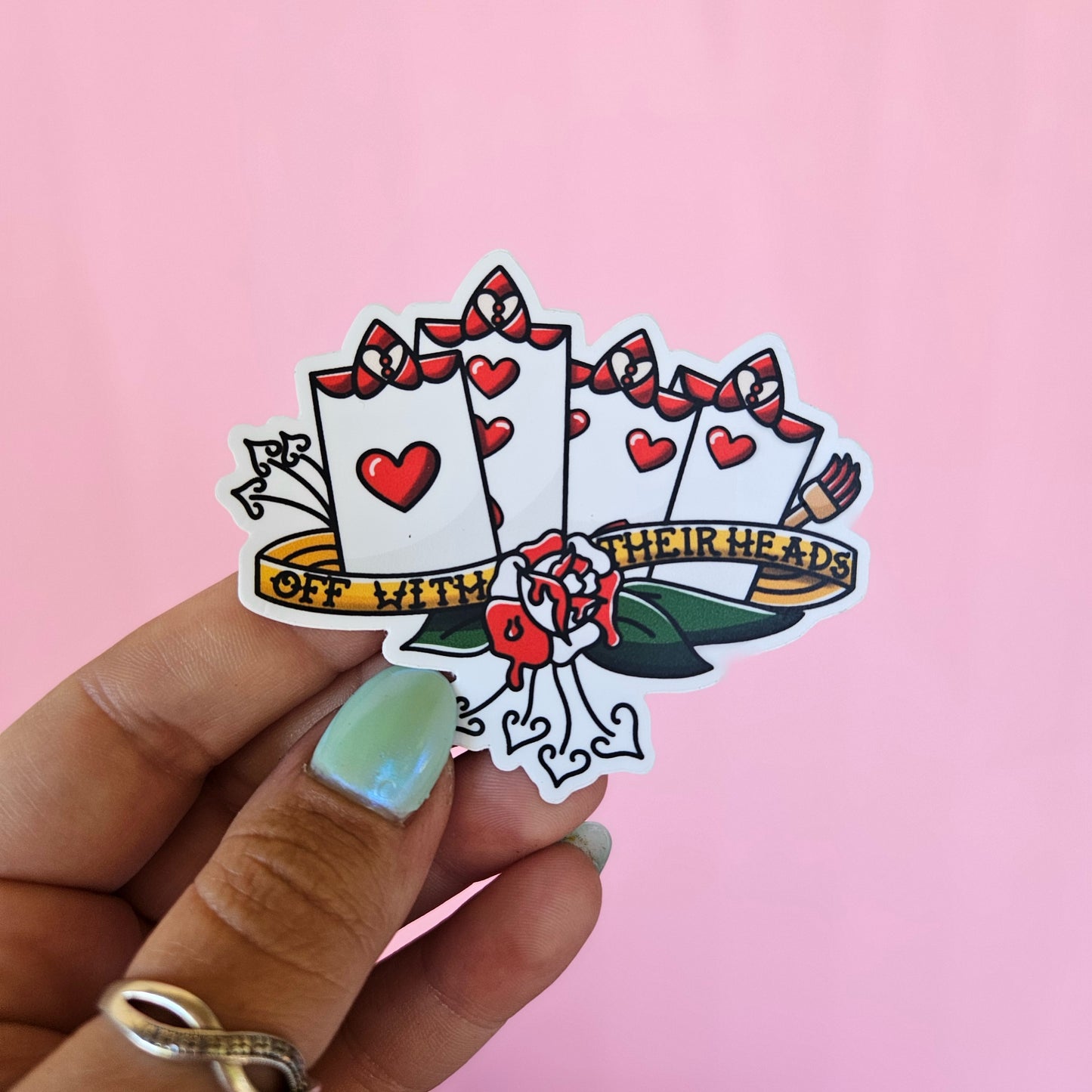 Painted Red Cards Sticker
