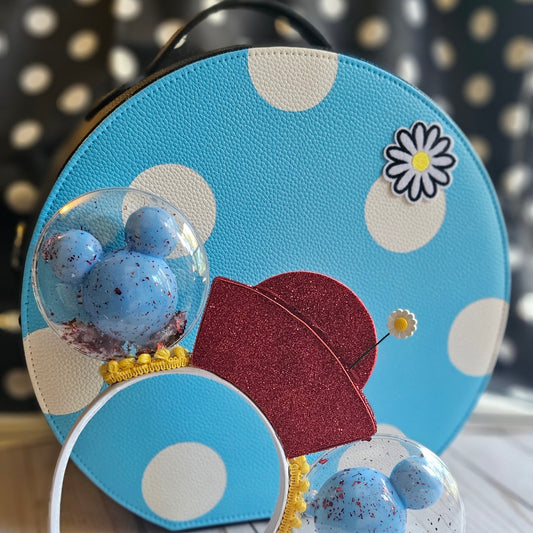 Vintage Polka Dot CollectEar Ear Carrier Travel Case