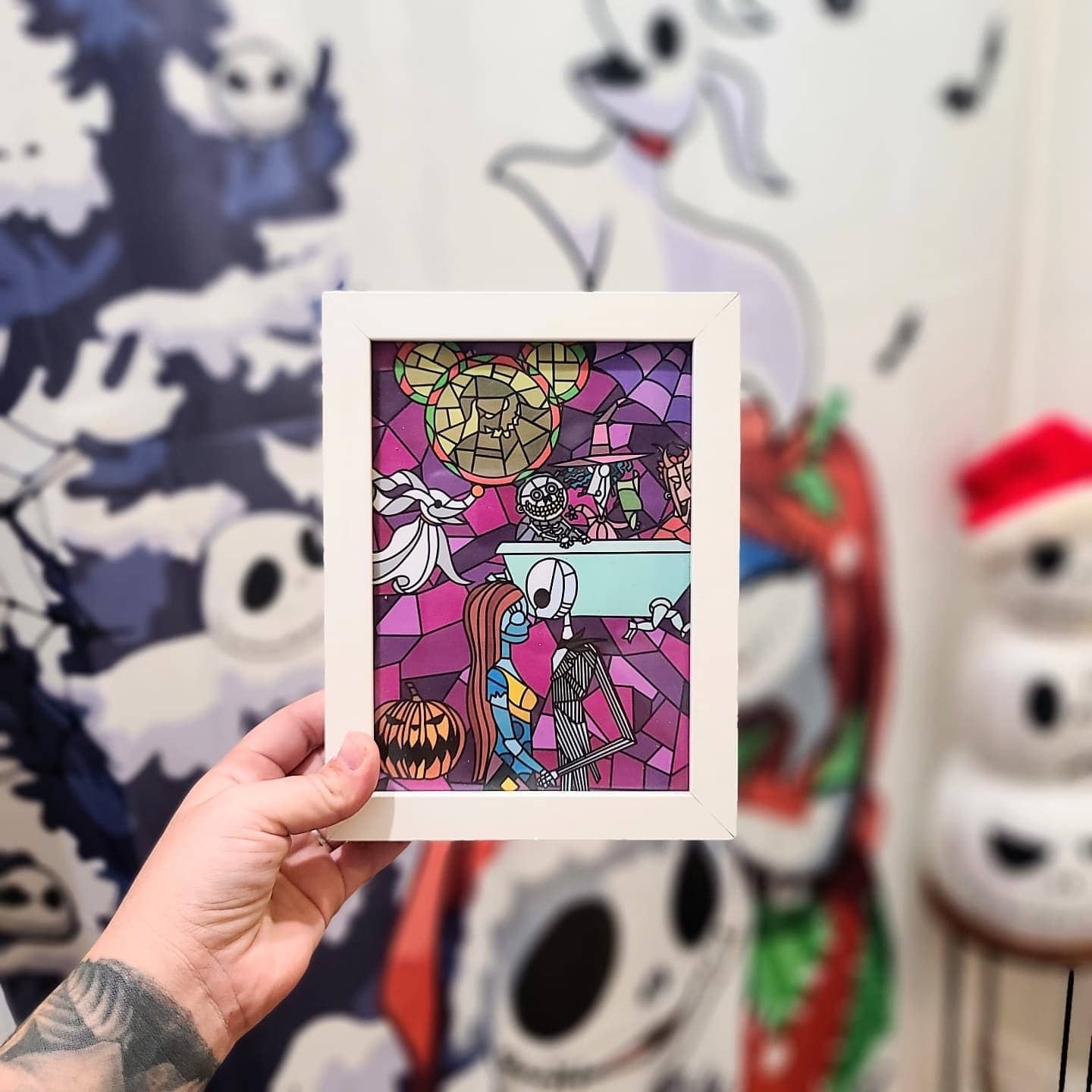 Halloween Town Stained Glass Print Collection