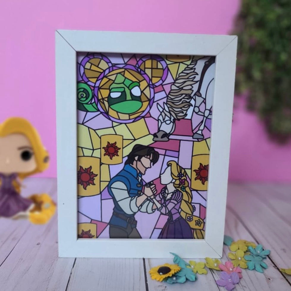 Flowers in her Hair Stained Glass Print Collection