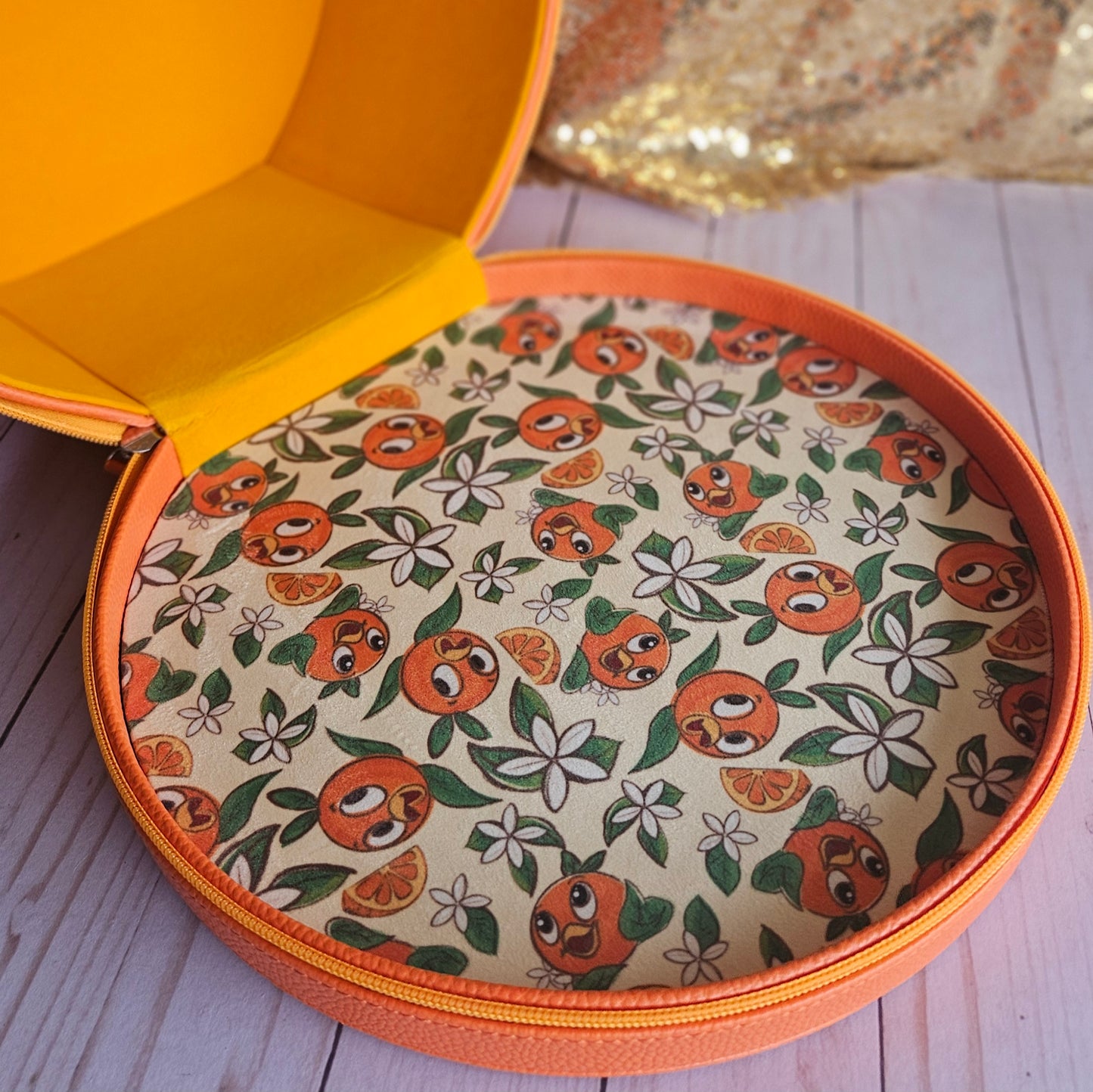 Orange Mascot CollectEar Ear Carrier Travel Case