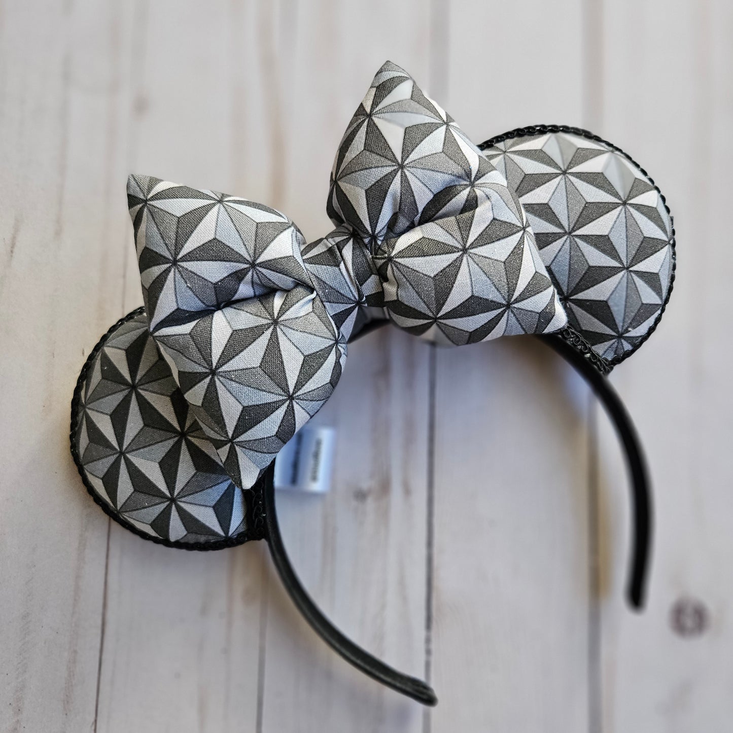 Spaceship Earth Print Puffy Bow
