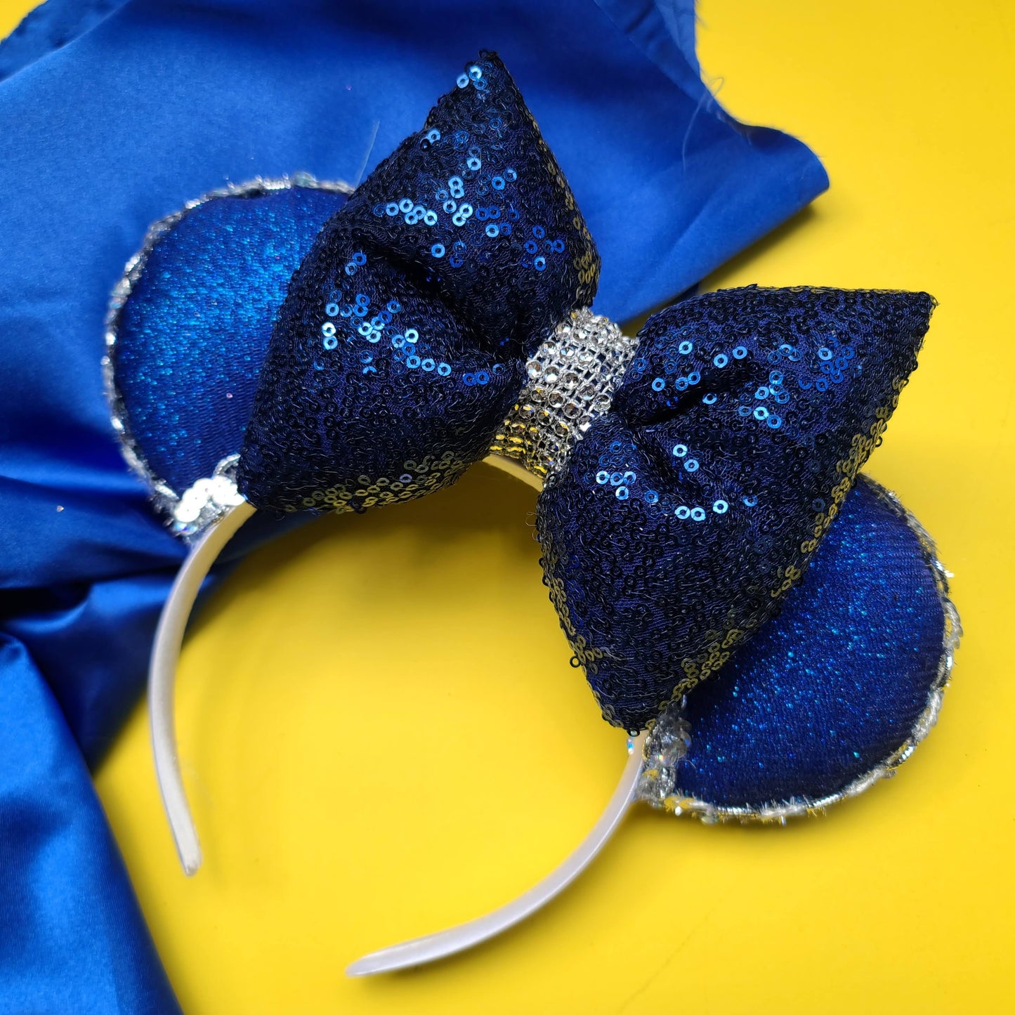 Blue Duchess Puffy Bow Headband