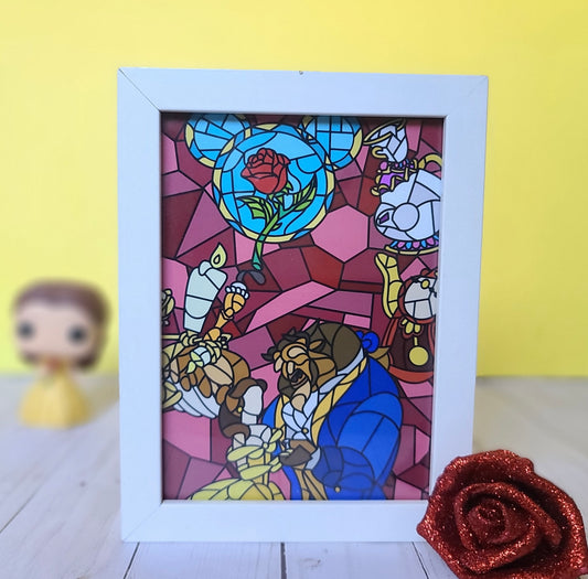 Enchanted Rose Stained Glass Print Collection