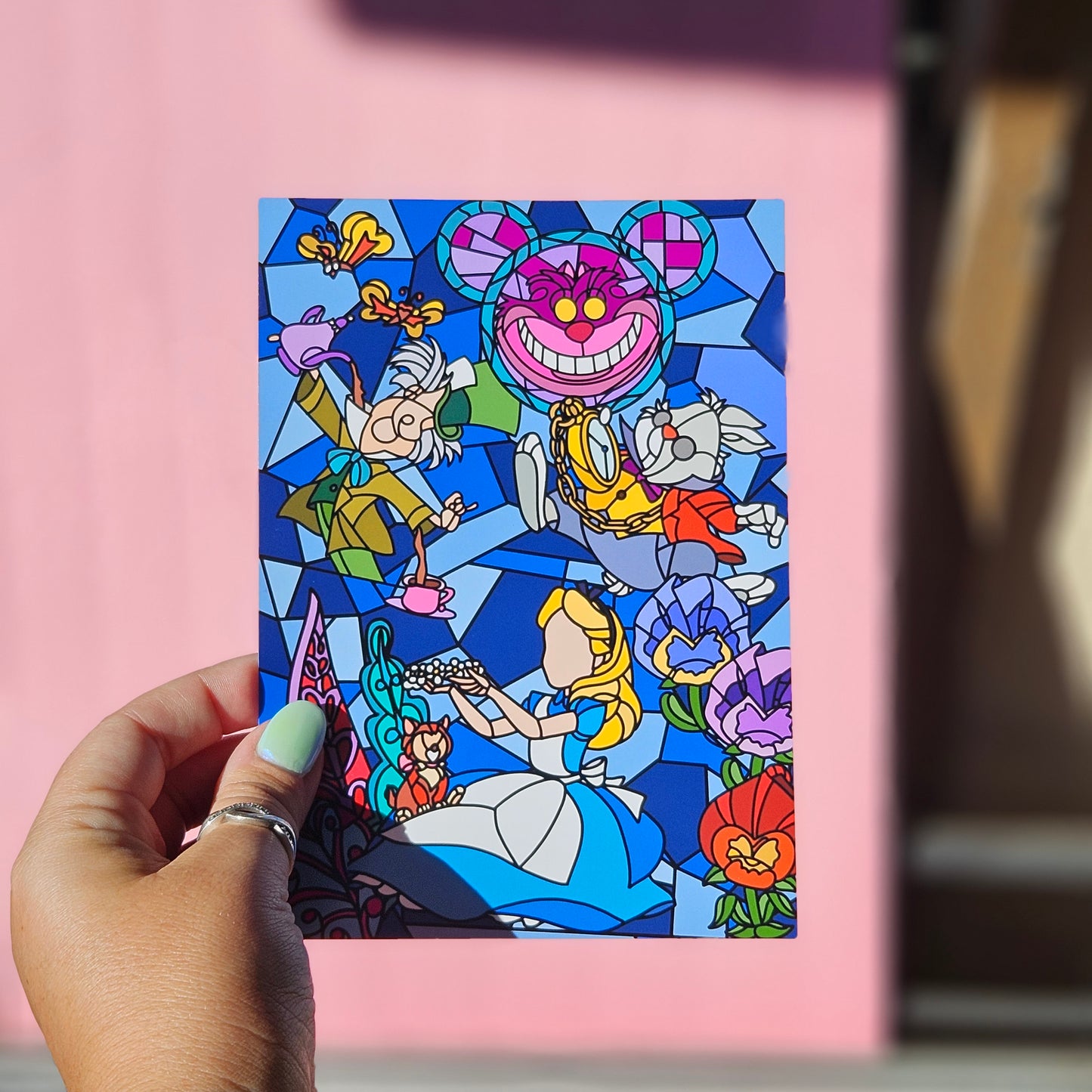 Down the Rabbit Hole Stained Glass Print Collection