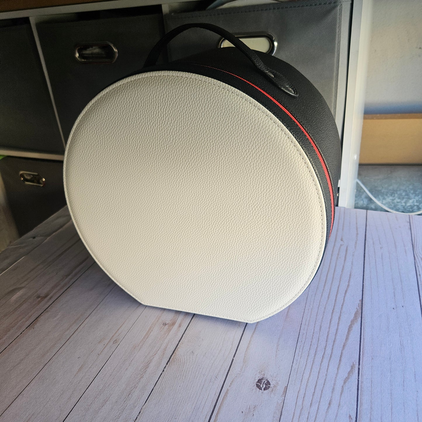 "As Is" Black/White and Red CollectEar Ear Carrier Travel Case