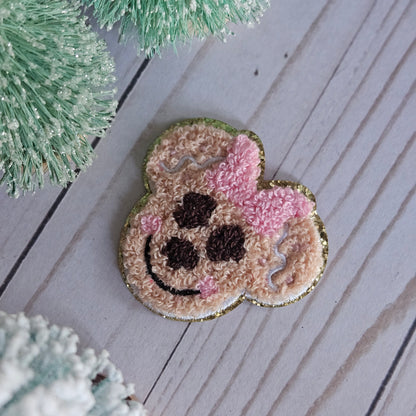 Gingerbread Pastel Minnie Iron On Patch