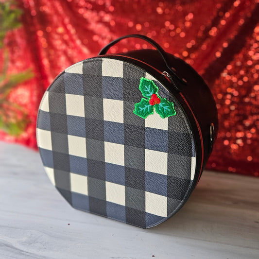 Snowman Plaid CollectEar Ear Carrier Travel Case