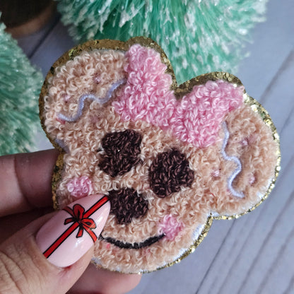 Gingerbread Pastel Minnie Iron On Patch