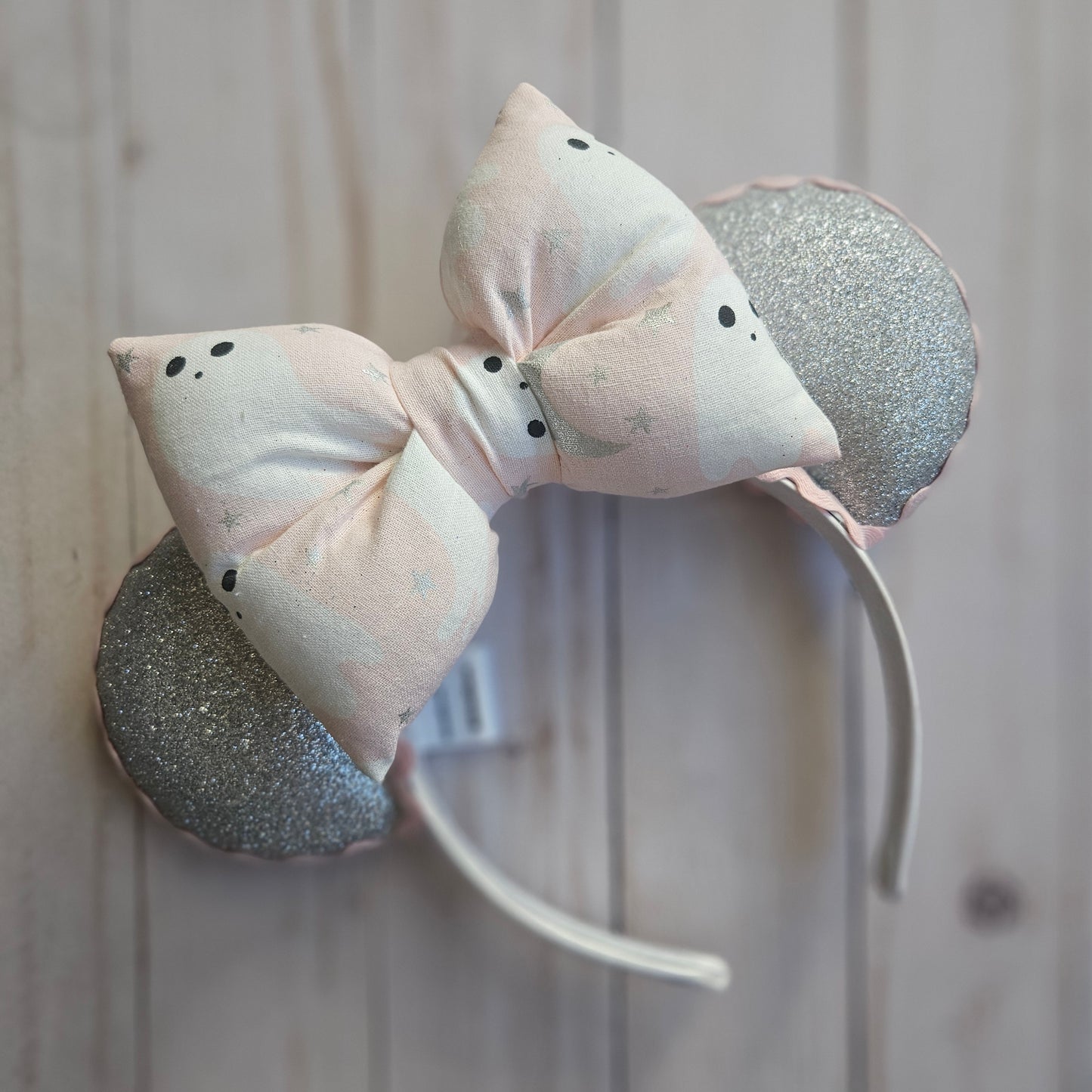 Ghost Print Puffy Bow