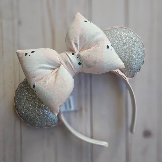 Ghost Print Puffy Bow