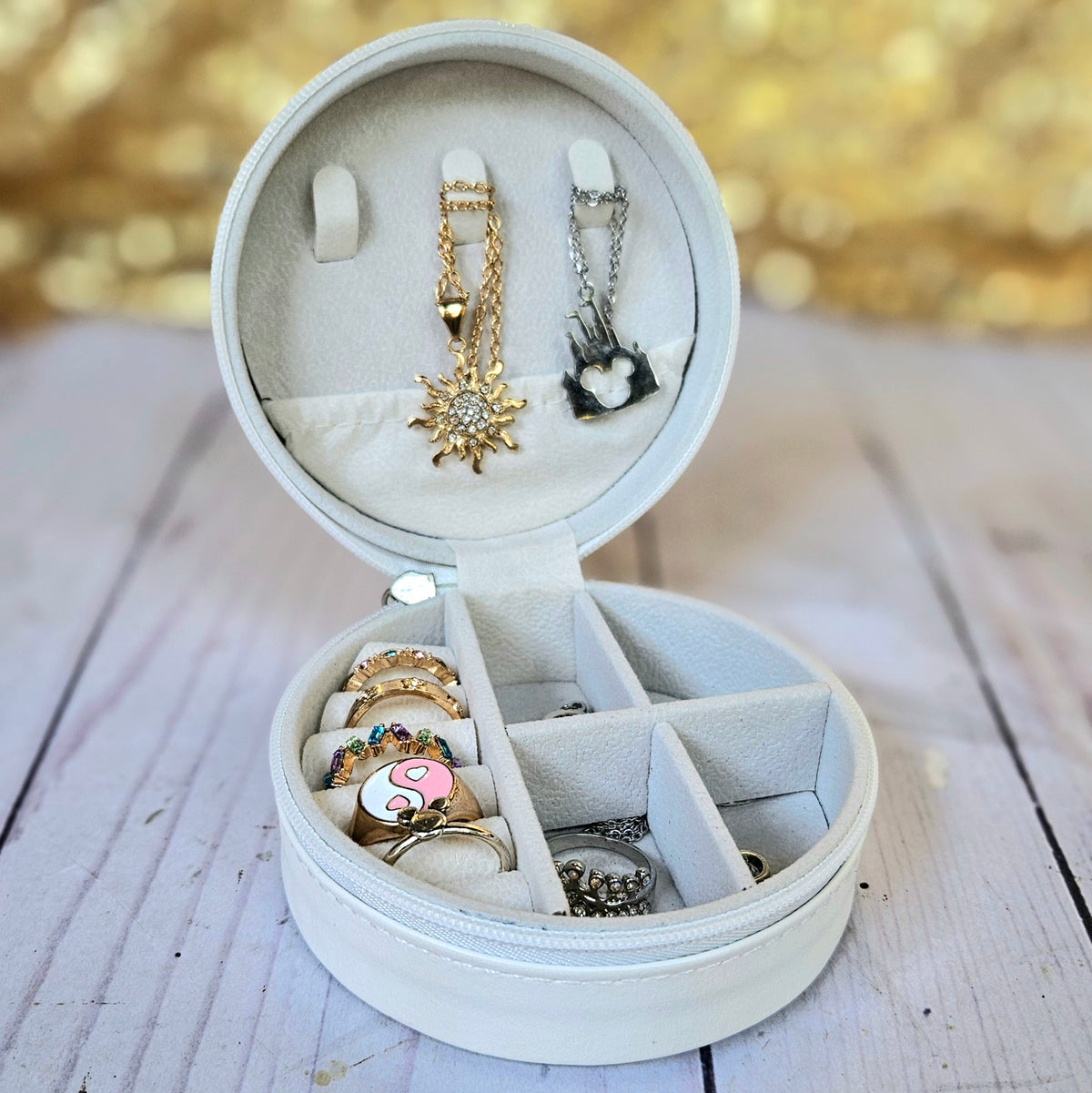 Sample Metallic Clock Face Jewelry Case