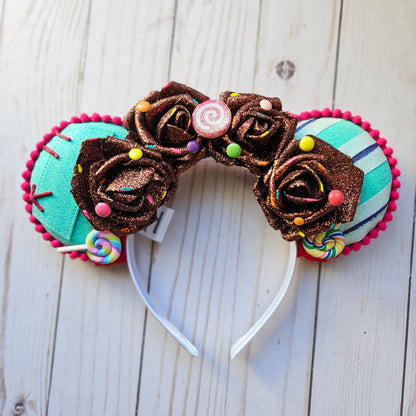 Princess Racer Glitter Floral Headband