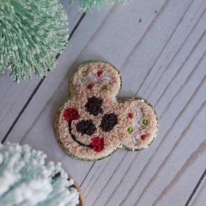 Gingerbread Pastel Mickey Iron On Patch