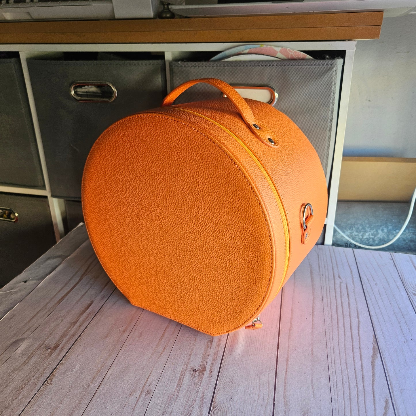 "As Is" Orange and Orange CollectEar Ear Carrier Travel Case