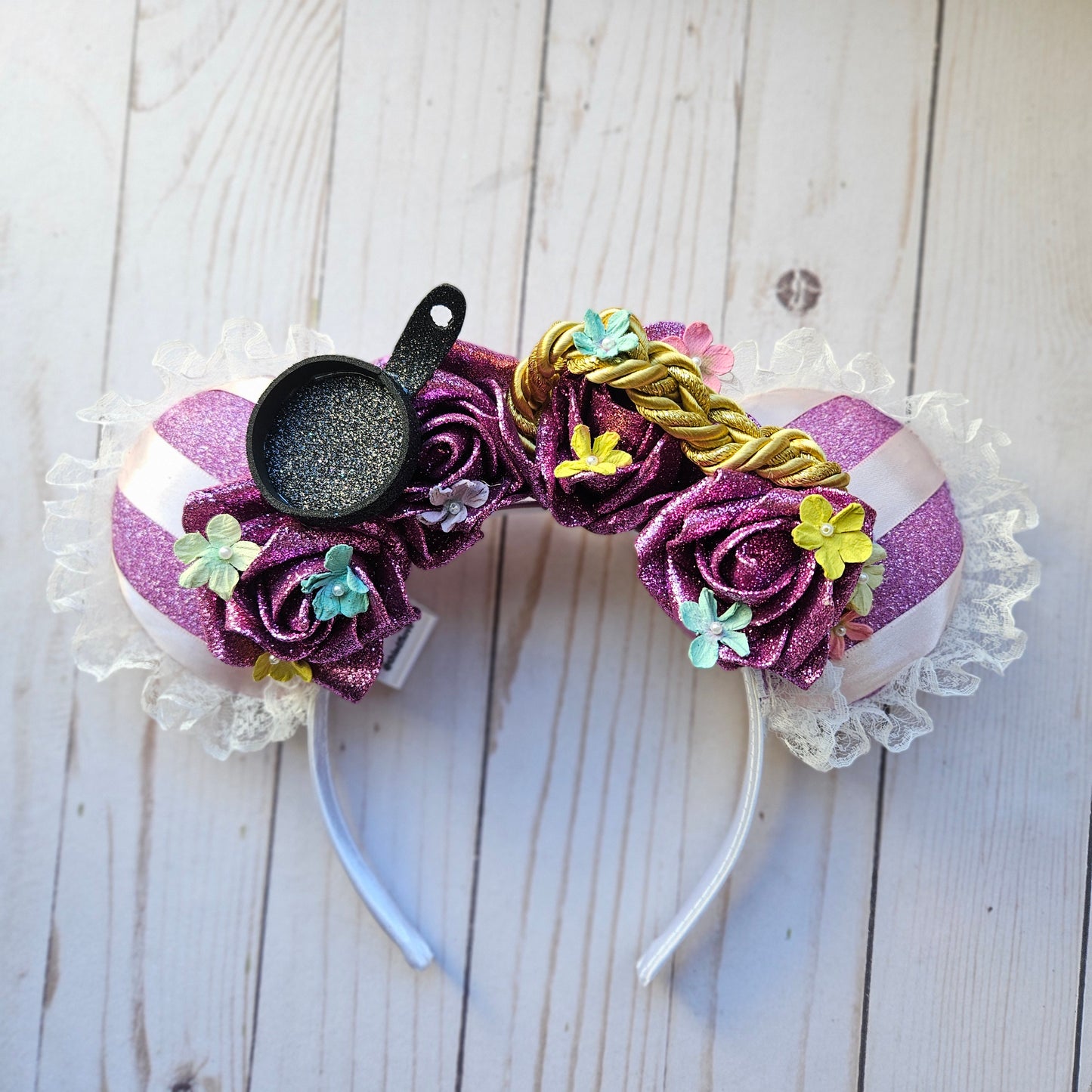 Flowers in her Hair Princess Glitter Floral Headband