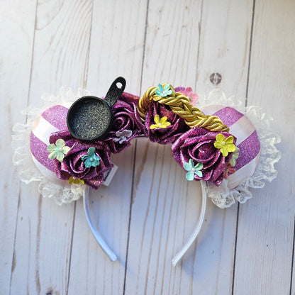 Flowers in her Hair Princess Glitter Floral Headband