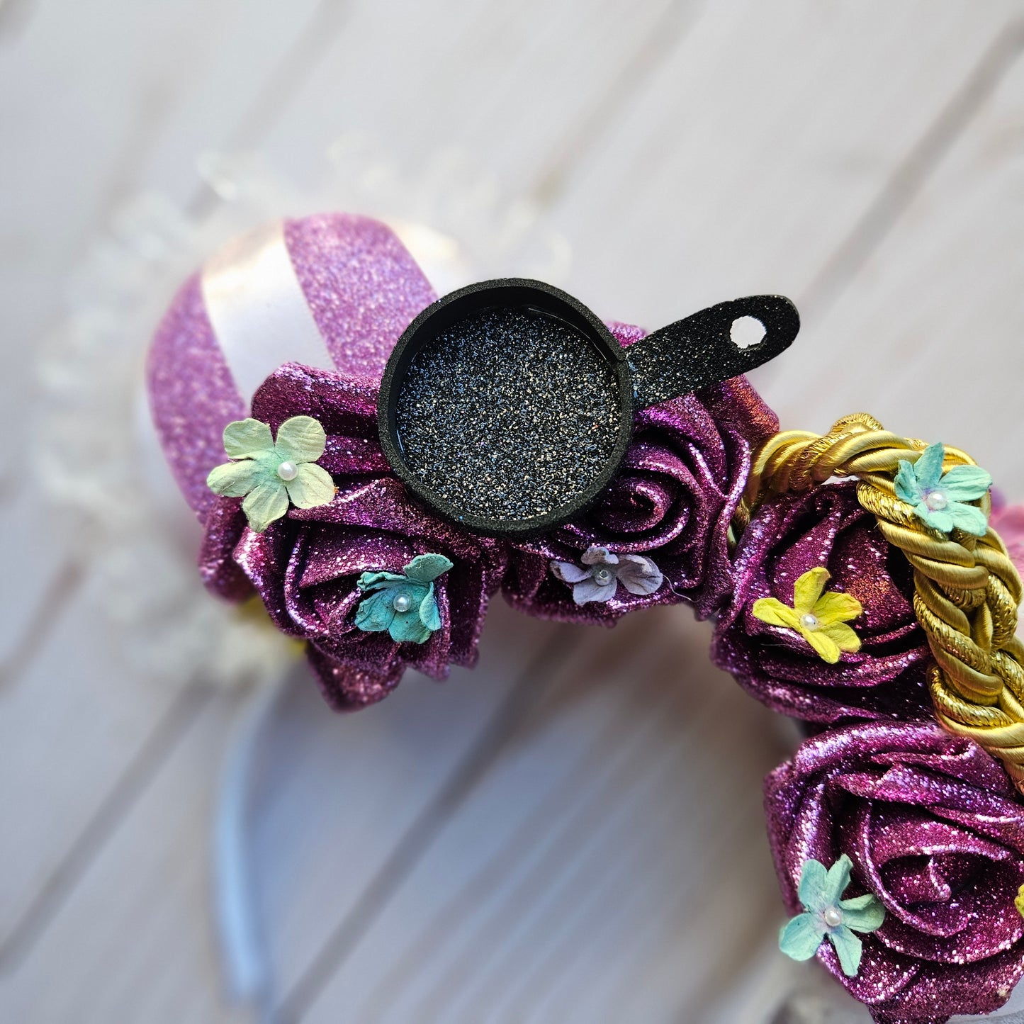 Flowers in her Hair Princess Glitter Floral Headband