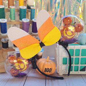 Mouse Pumpkin Light Up Purple Balloon Ears