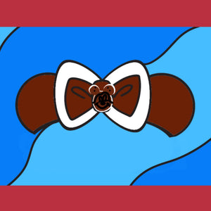 Mouse Ice Cream Sandwich Puffy Bow Mock-up
